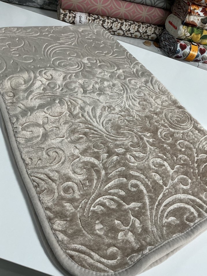 Gri İşlemeli Yumuşak Bebek Battaniye - Görsel 2