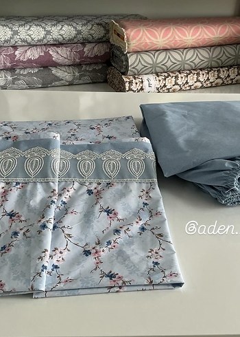 Nakışlı Gri Nevresim ve Çarşaf Takımı çift kişilik - Görsel 4