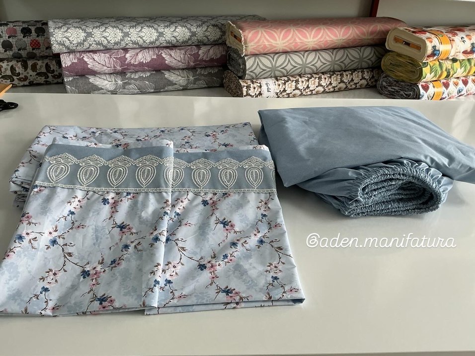 Nakışlı Gri Nevresim ve Çarşaf Takımı çift kişilik - Görsel 4