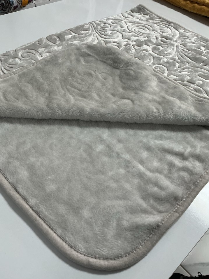 Nakışlı Gri bebek battaniyesi - Görsel 3