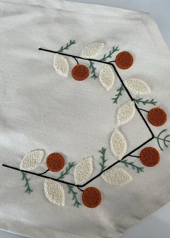 Nakışlı Beyaz Bohem runner - Görsel 4