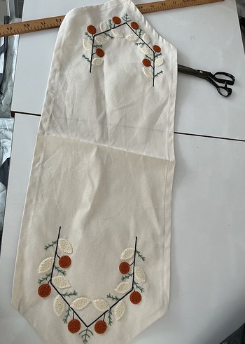 Nakışlı Beyaz Bohem runner - Görsel 3