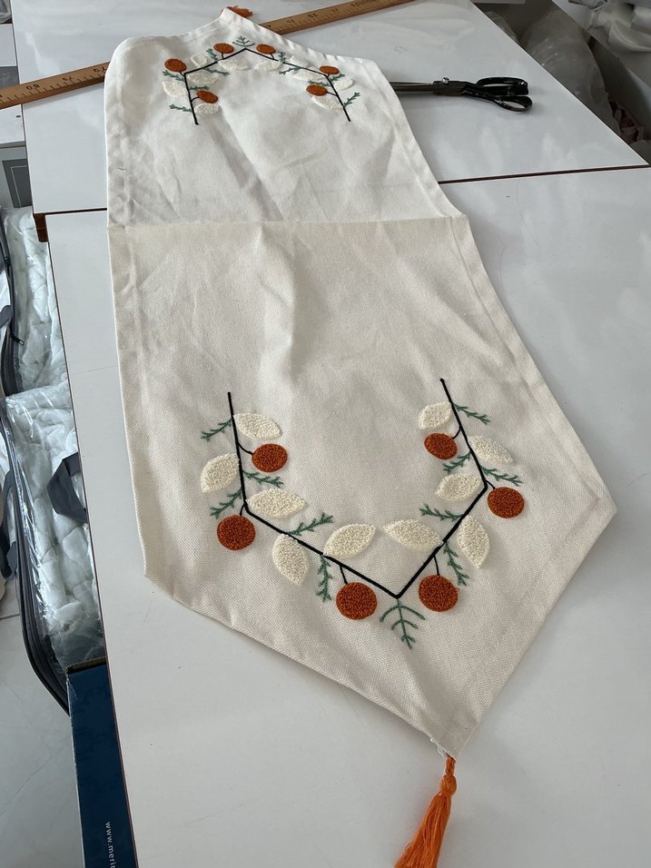 Nakışlı Beyaz Bohem runner - Görsel 2