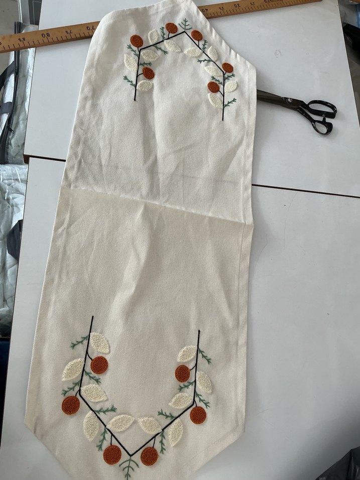 Nakışlı Beyaz Bohem runner - Görsel 3