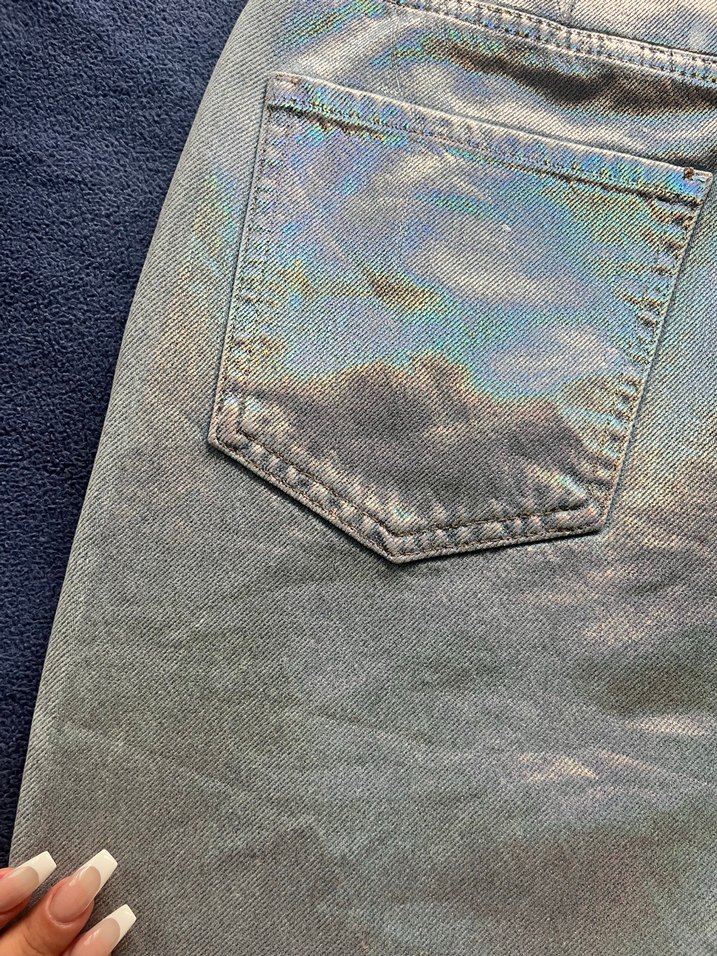Hologramlı jean parlak frame beymen — görsel 5/7