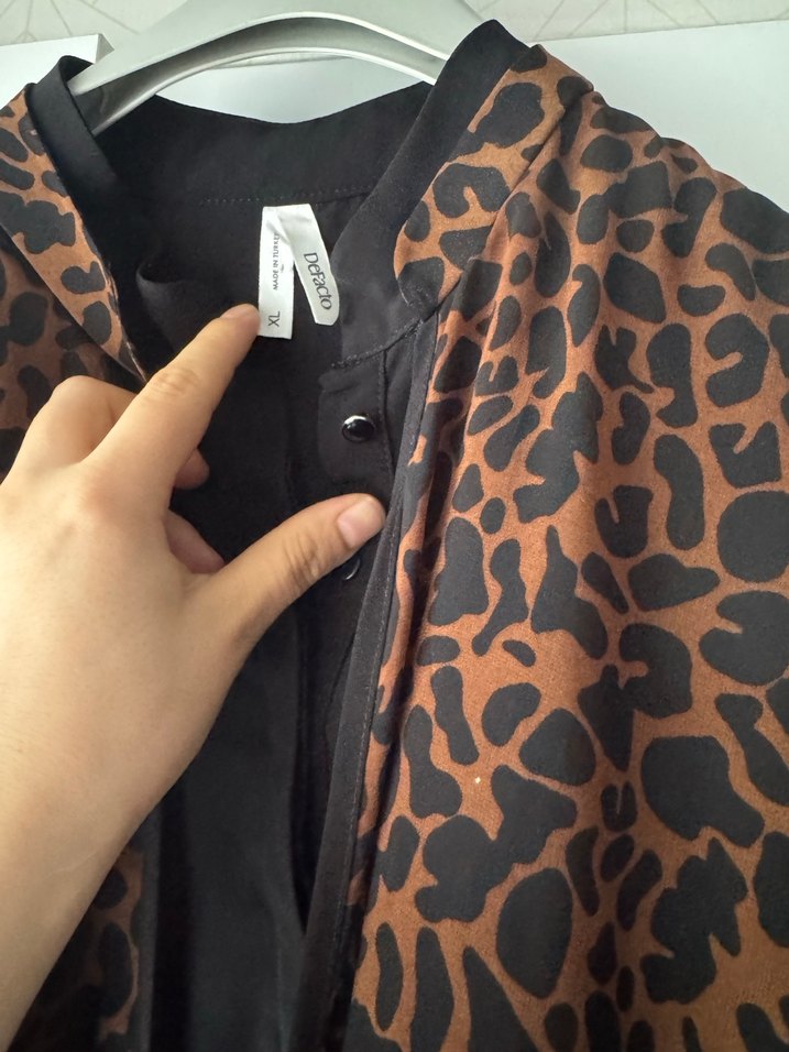 Leopar Desenli Uzun Salaş tunik - Görsel 3