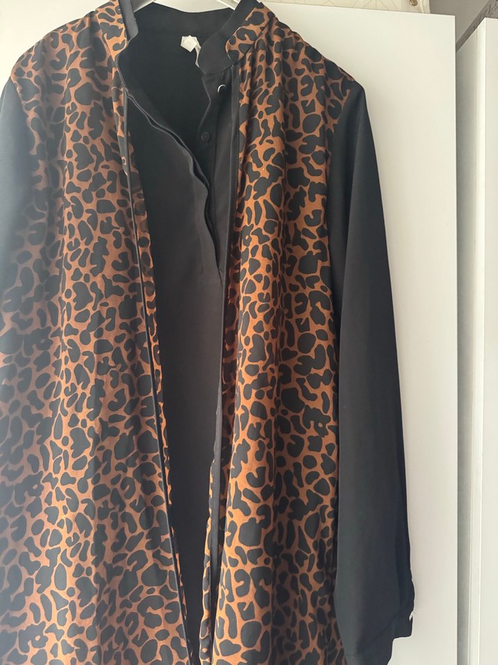 Leopar Desenli Uzun Salaş tunik - Görsel 2