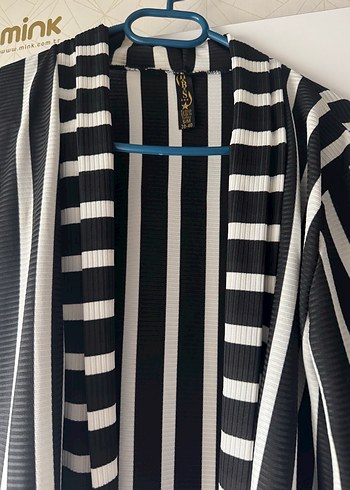 Çizgili kadın Ceketi - Görsel 3