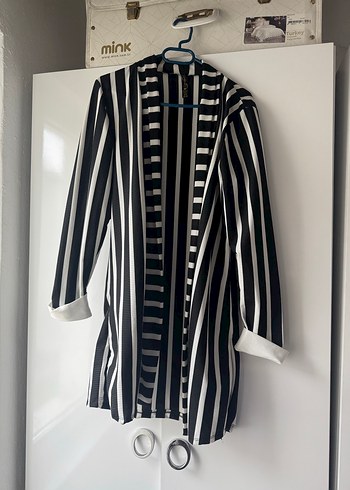 Çizgili kadın Ceketi - Görsel 4