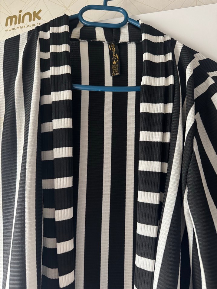 Çizgili kadın Ceketi - Görsel 3