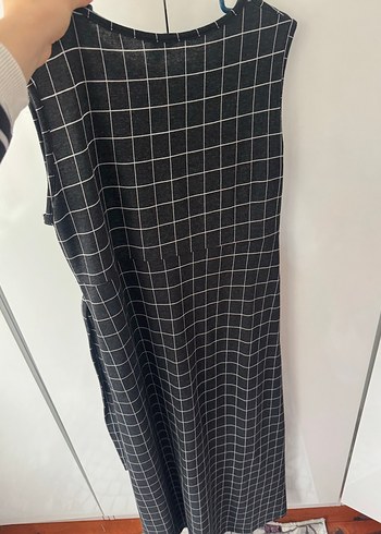 Kadın Gri Kareli Uzun jile - Görsel 4