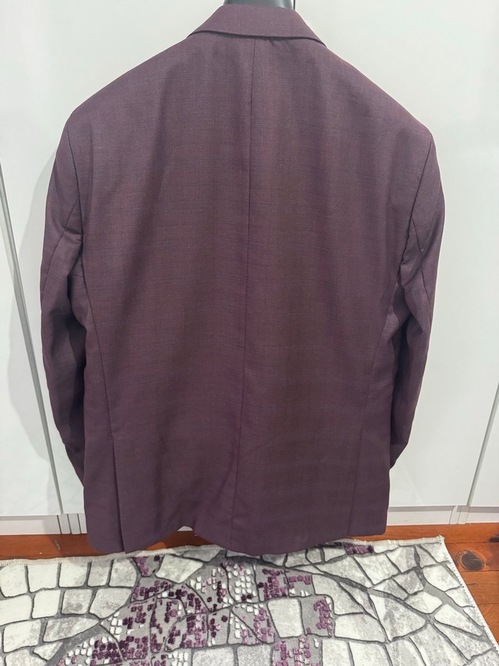 Bordo Erkek Düz Kesim Takım Elbise - Görsel 5