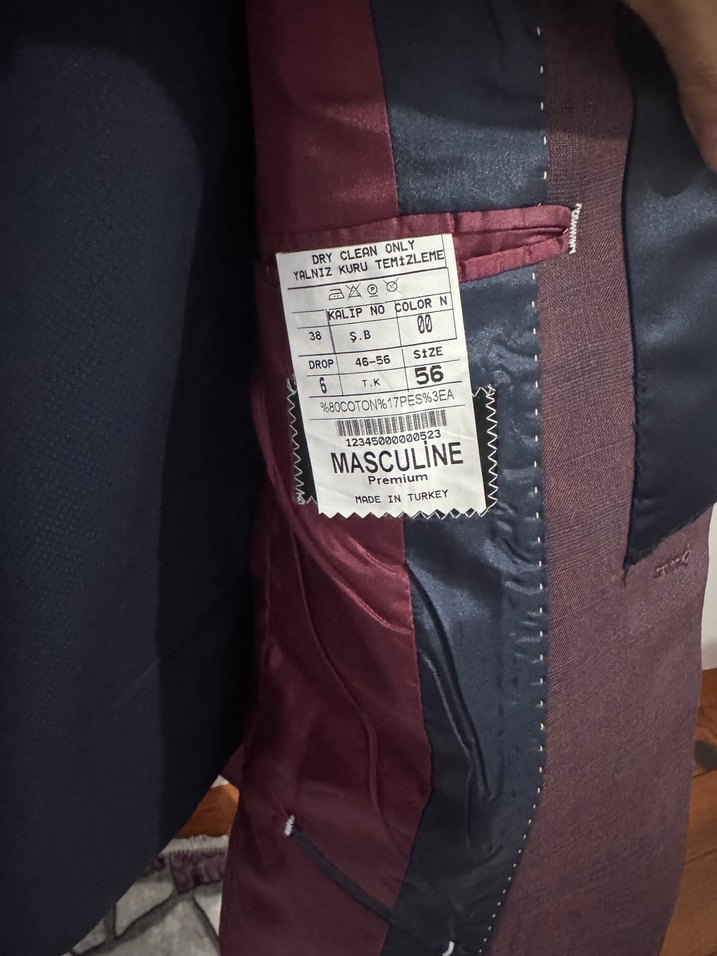Bordo Erkek Düz Kesim Takım Elbise - Görsel 4