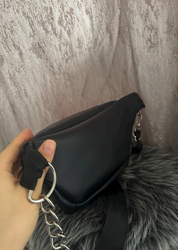 Deri Siyah Kadın Bel Çantası - Görsel 3