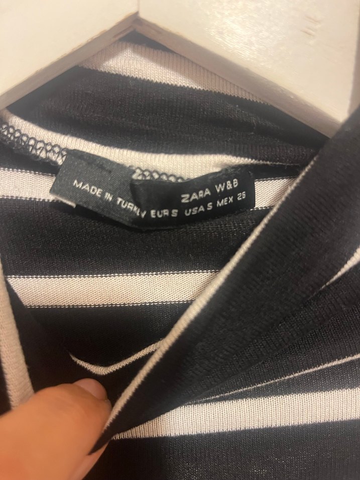 Zara Çizgili Yumuşak Kumaş Bluzu - Görsel 2