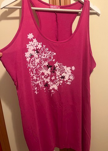 Pembe Desenli Askısız bluz - Görsel 3