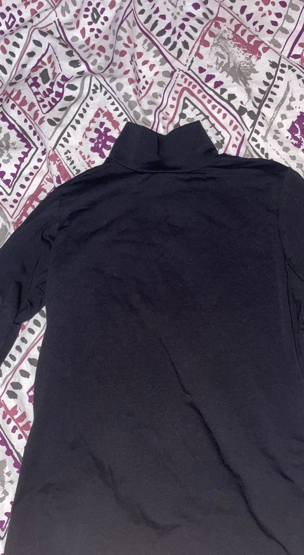 Fermuarlı Siyah Balıkçı Yaka Kadın Kazak - Görsel 2