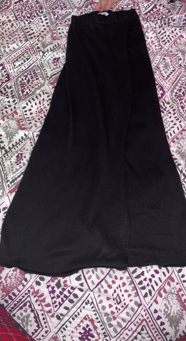 Siyah Drapeli Uzun Bohem Etek - Görsel 2