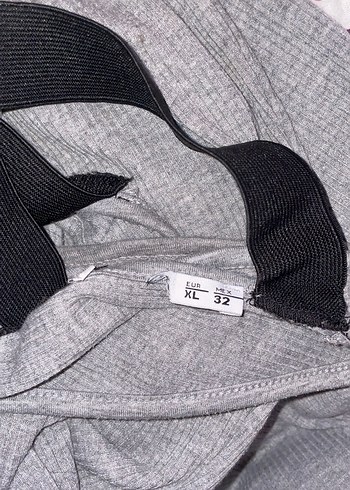 Gri V Yaka Dantel Detaylı Uzun Kadın Tulum - Görsel 6