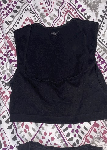 Siyah Crop Top 3 adet - Görsel 2