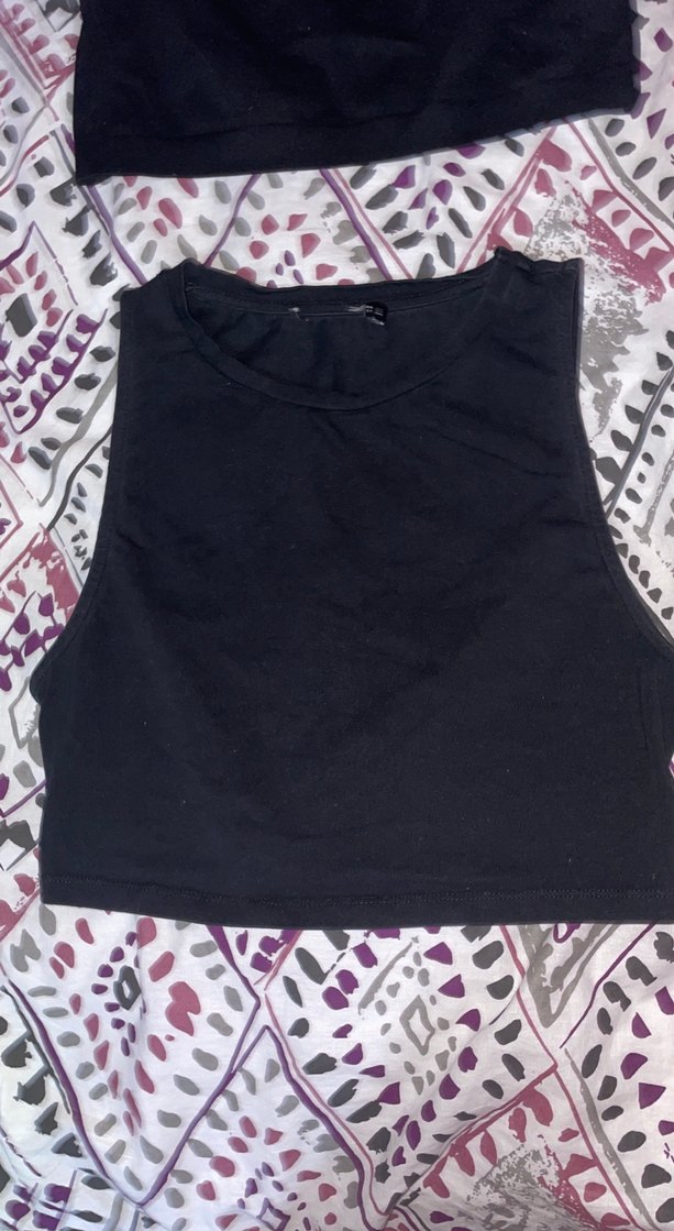 Siyah Crop Top 3 adet - Görsel 3