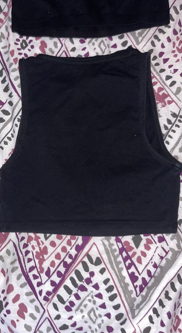 Siyah Crop Top 3 adet - Görsel 5