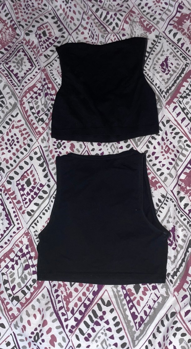 Siyah Crop Top 3 adet - Görsel 4