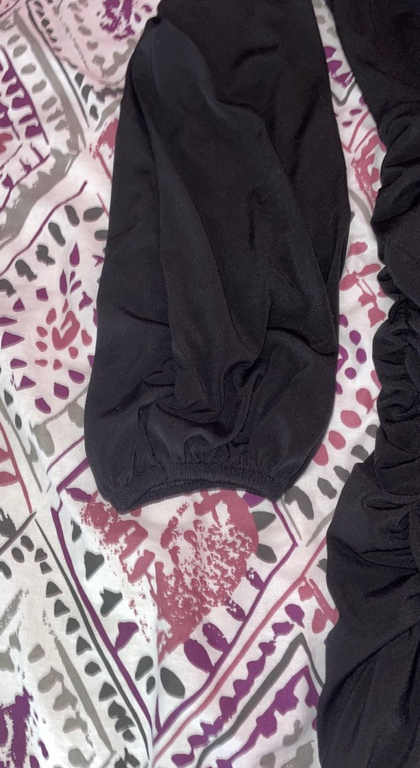 Siyah Drapeli V Yakalı Midi Elbise - Görsel 4