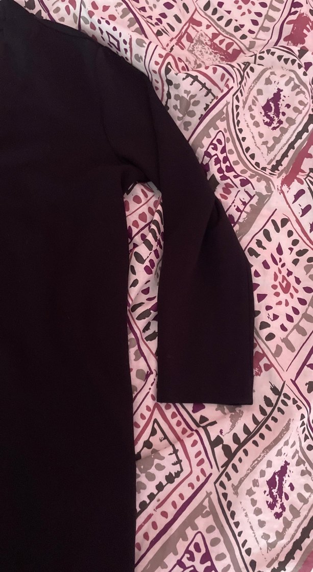 Siyah V Yaka Uzun Kollu Kadın Tunik - Görsel 3