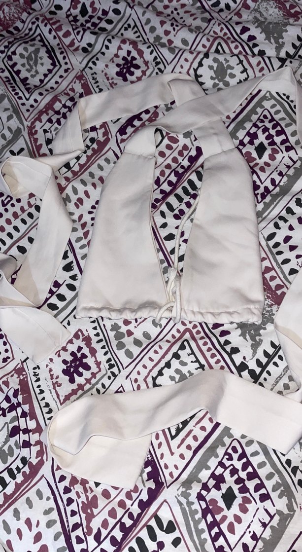 Beyaz bağlamalı büstiyer - Görsel 2