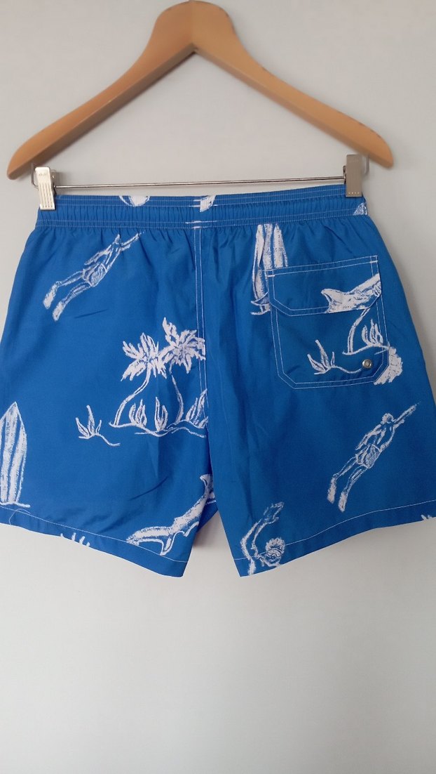 Beymen Club Mavi Desenli Erkek Deniz Şortu - Görsel 4