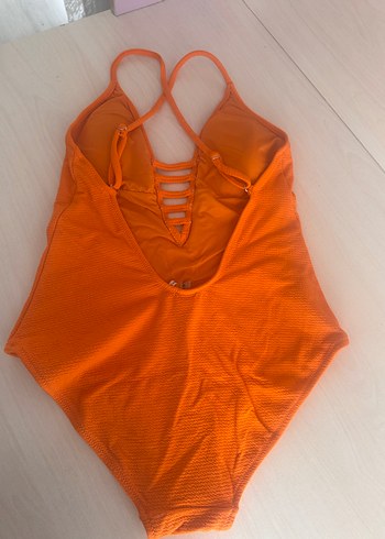 Turuncu İnce Askılı Mayo - Görsel 5