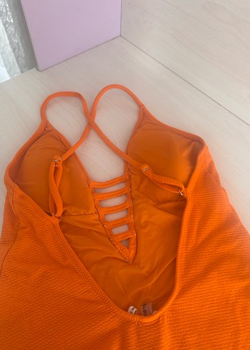 Turuncu İnce Askılı Mayo - Görsel 4