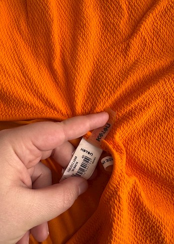 Turuncu İnce Askılı Mayo - Görsel 7