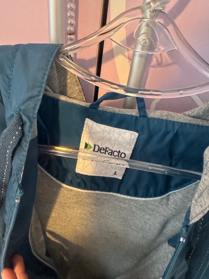 Koyu Mavi  Fermuarlı Kadın Yağmurluk - Görsel 4