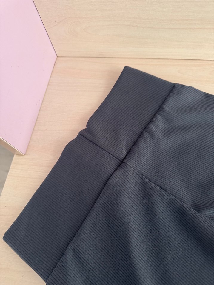 Kadın Fitilli  Gri Spor Tayt - Görsel 5