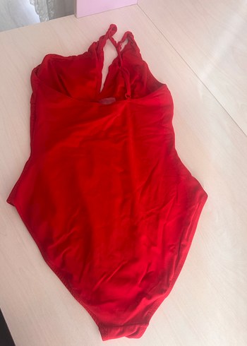 Parlak Kırmızı Drapeli Kadın Mayo - Görsel 5