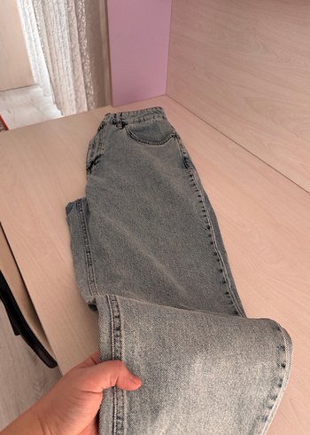 Açık Mavi Rahat Kesim Kadın Kot Pantolon - Görsel 3