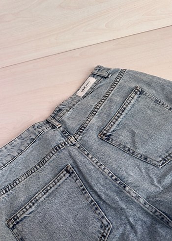 Açık Mavi Rahat Kesim Kadın Kot Pantolon - Görsel 7