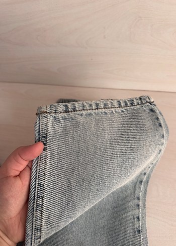 Açık Mavi Rahat Kesim Kadın Kot Pantolon - Görsel 2