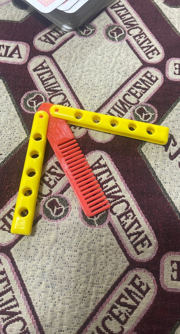 Renkli Plastik Kelebek Bıçak ve Tarak - Görsel 3