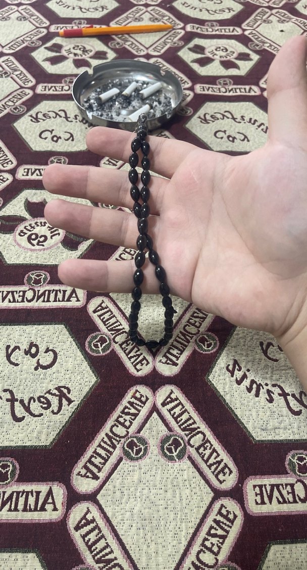 Bordo Vintage Erkek boncuk Tesbih - Görsel 2