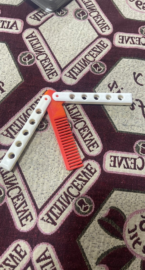 Renkli Saplı Beyaz cep tarağı - Görsel 3