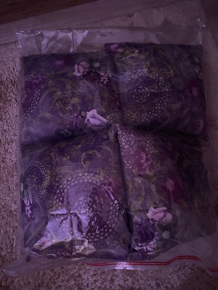 Mor Bohem Çiçek Desenli Kırlent - Görsel 5