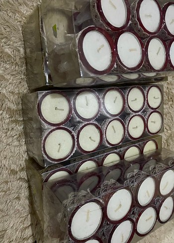 Beyaz Tealight Mum Seti - Görsel 2