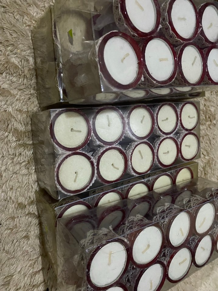 Beyaz Tealight Mum Seti - Görsel 2