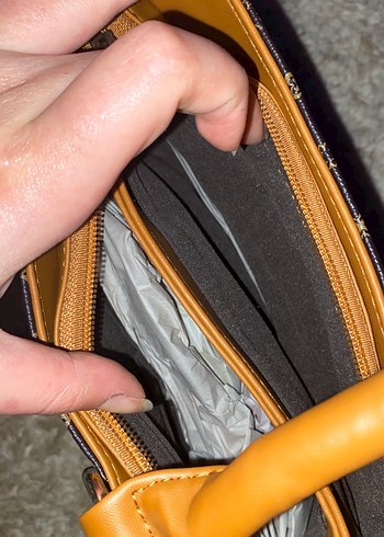 Kahverengi Desenli Çanta - Görsel 6