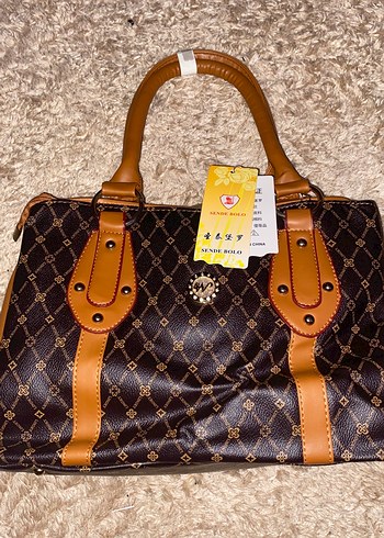 Kahverengi Desenli Çanta - Görsel 2