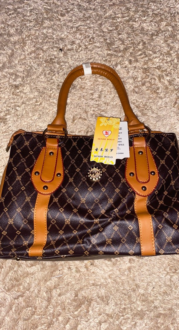 Kahverengi Desenli Çanta - Görsel 2