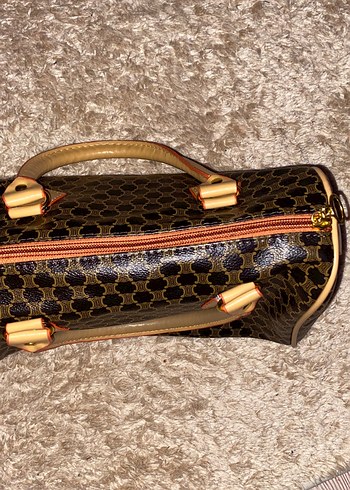 Kahverengi Kareli Kadın Omuz Çantası - Görsel 3